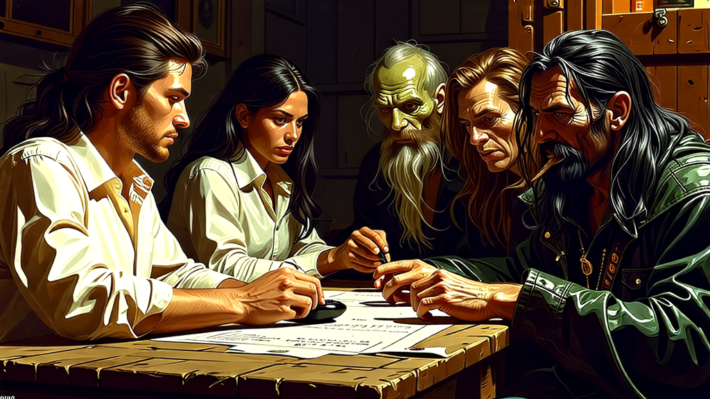 An Image of Role Play Game Host Participants Gethering